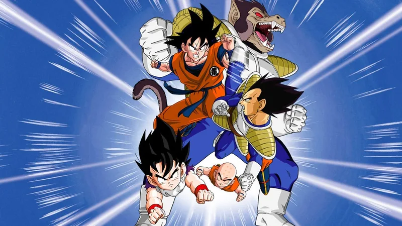 Goku em arte oficial de Dragon Ball Z