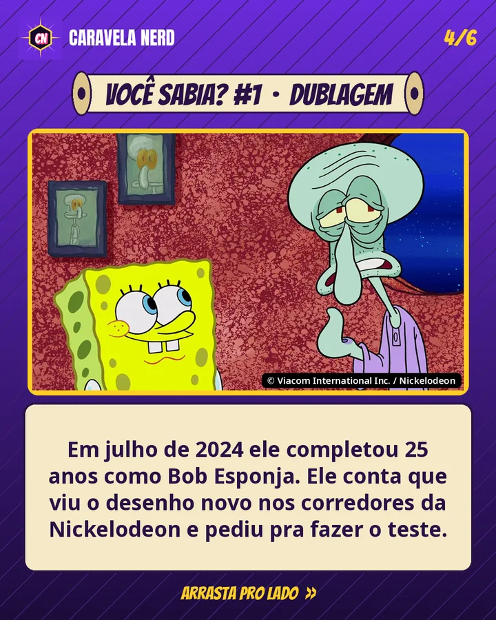 Slide: 25 anos como Bob Esponja